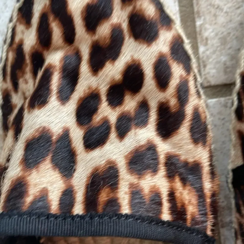 Tory Burch Leopard-print Calf Hair Espadrilles Flats